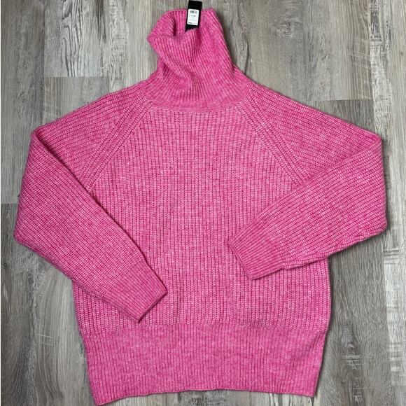 Fashion Nova NWT Clover Pink Chunky Knit Turtleneck Sweater Women’s 1X - Picture 5 of 12